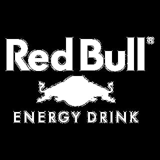 Red Bull Energy Drink logo featuring white text and a winged bull symbol on black background